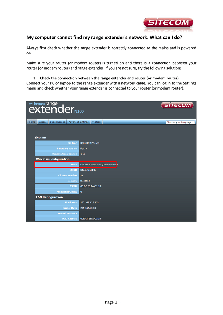 range extender mac address checker