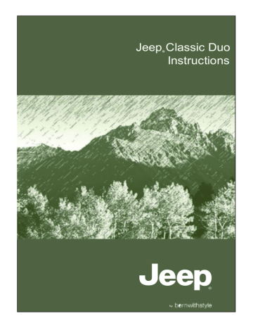 Born With Style Jeep classic duo Instruction manual | Manualzz
