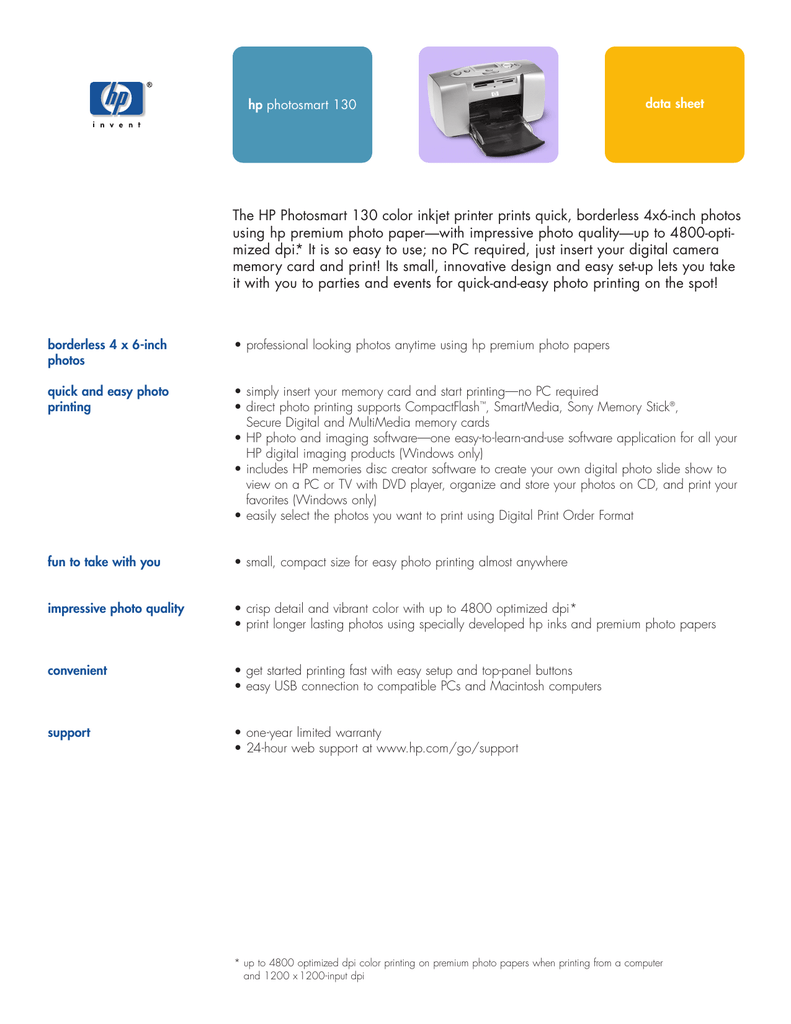 hp photosmart 130