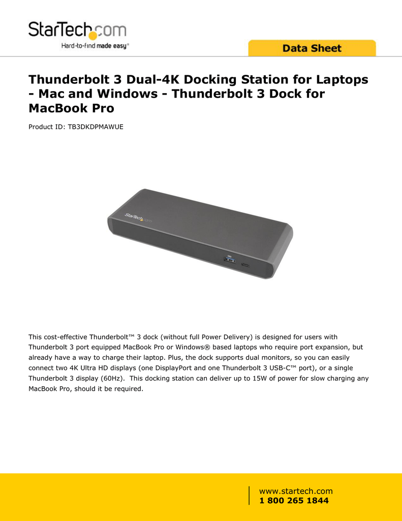 Thunderbolt 3 Dual-4K Docking Station 