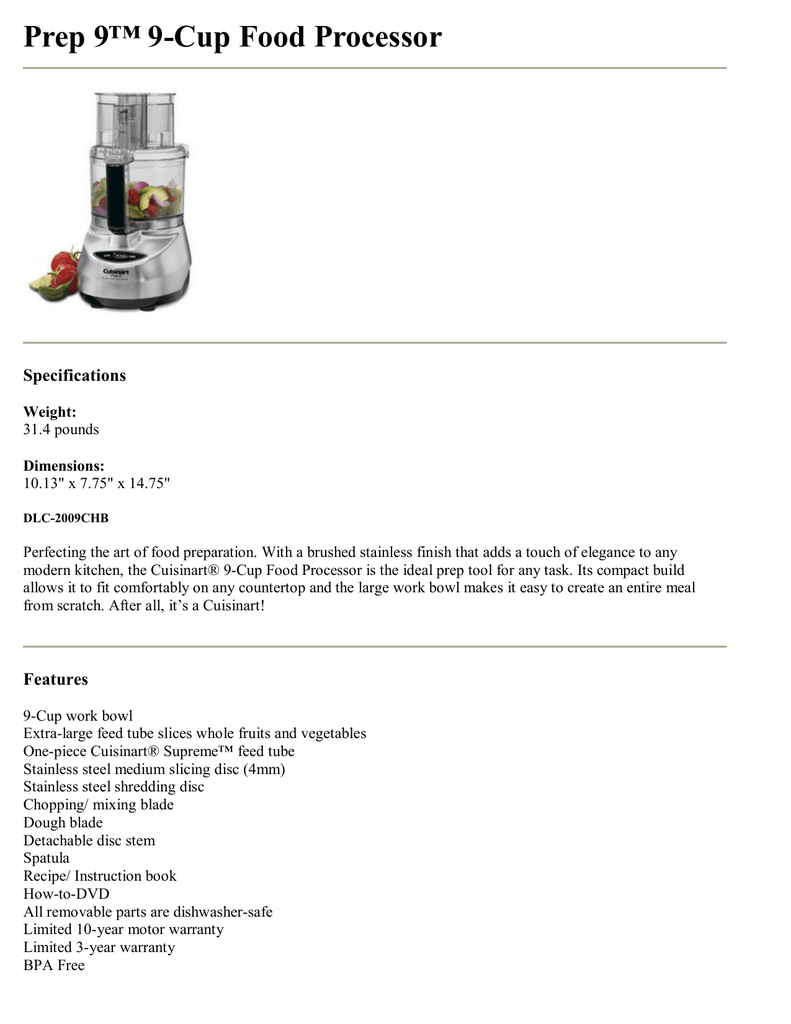 dlc2009chb food processor