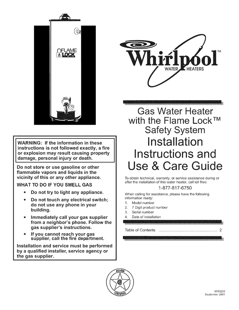 American Water Heaters FG12240T403NOV, FG6130T303NO, FG1J5040T3NOV