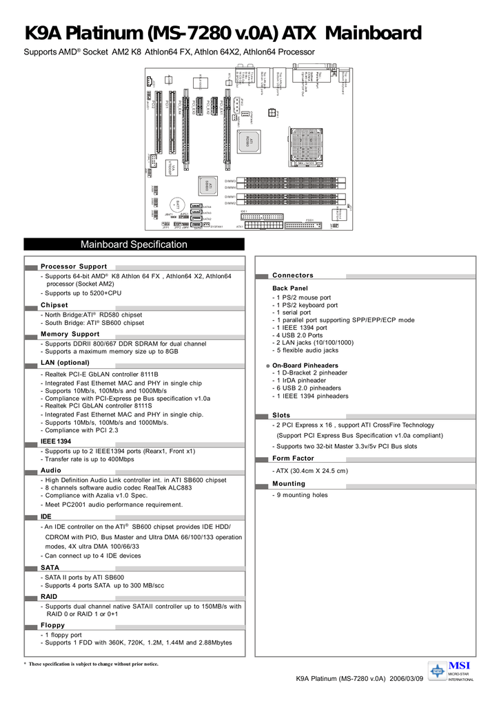 msi k9a platinum manual