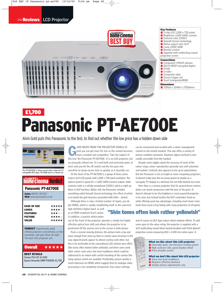 panasonic pt-ae700e lcd panel price