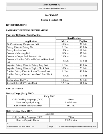 Specifications Hummerforum De Manualzz