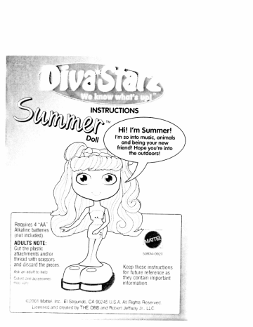 Mattel Diva Starz Summer Doll Instruction Sheet Manualzz mattel-diva-starz-summer-doll-instruction-sheet-manualzz
