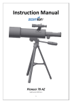 Zoomion Pioneer 70 AZ Instruction Manual