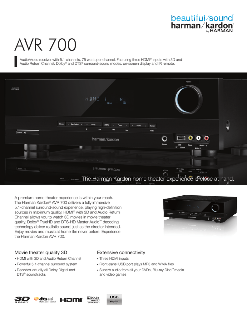 AVR 700 | Manualzz