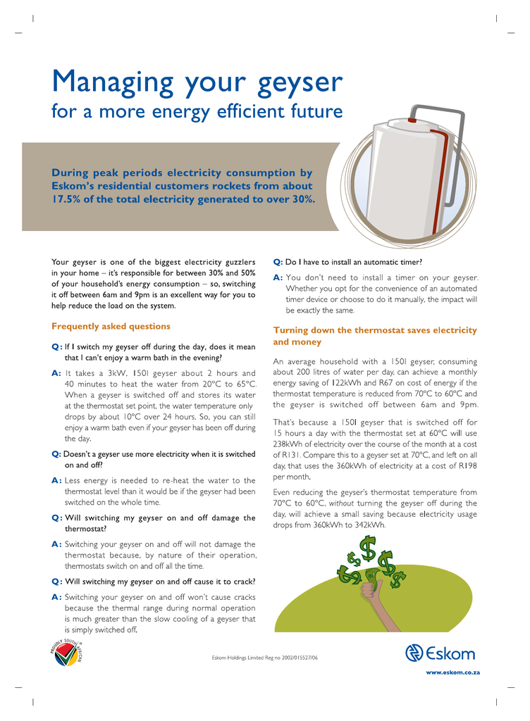 Electric Water Electricity Consumption By Geyser Power Consumption