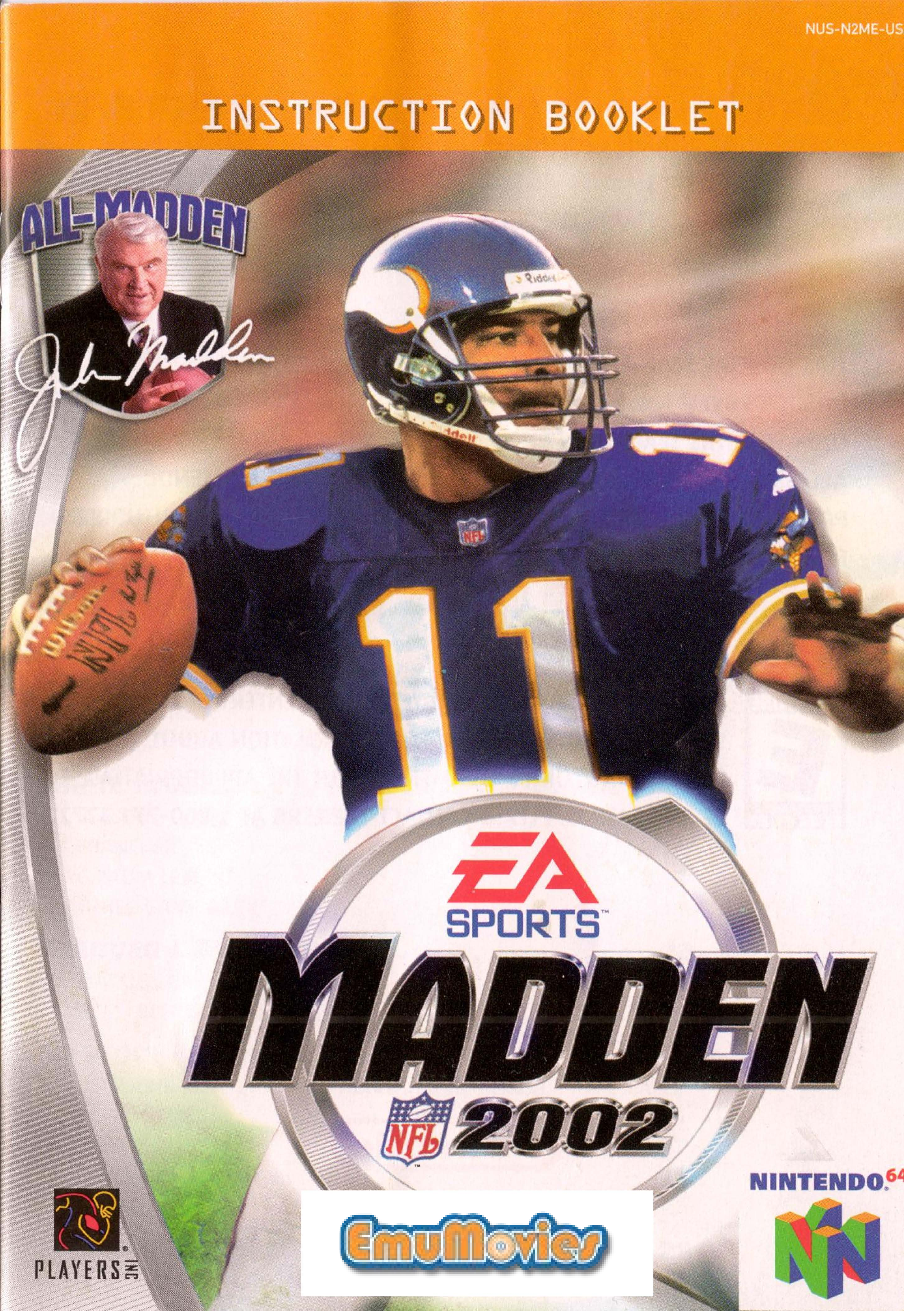 Manual - Madden 64 - Nintendo N64 Football-N64_MADDEN_64_M