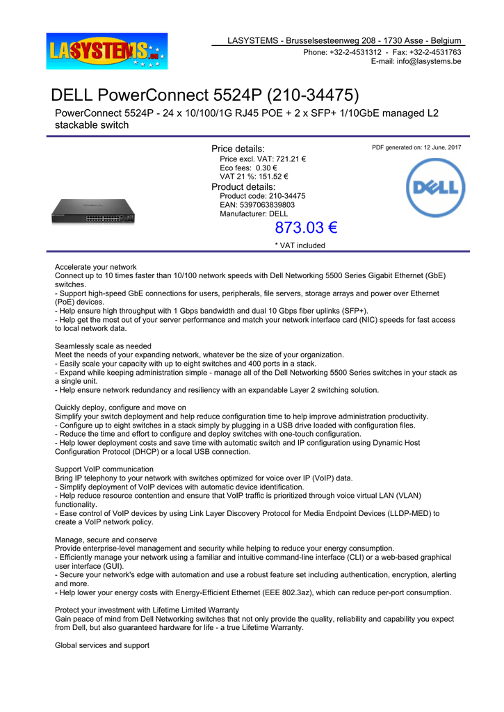 Dell Powerconnect 5524p 210 Manualzz