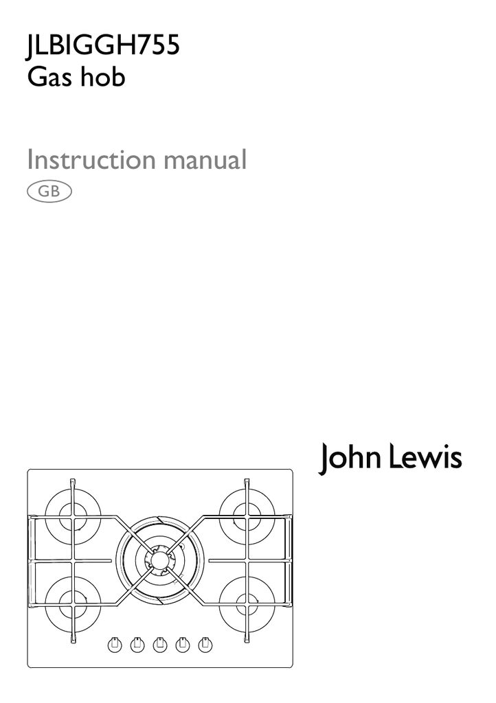 JLBIGGH755 Gas hob Instruction manual Manualzz