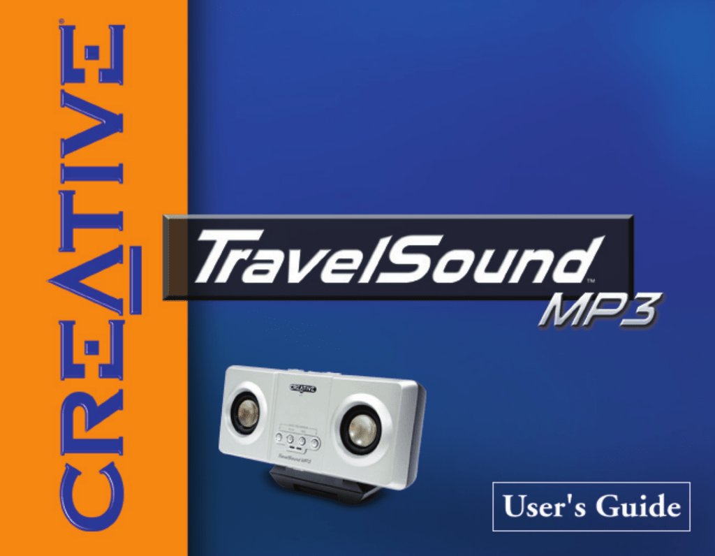 Creative TravelSound MP3 User manual Manualzz