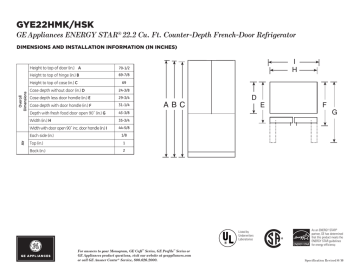 Ge Gye22hmkes Gye22hskss User Manual Manualzz