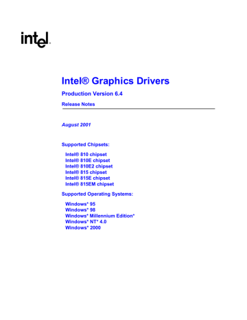intel chipset graphics driver intel chipset graphics driver