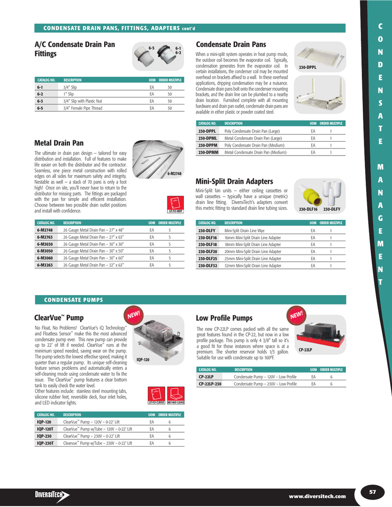 diversitech clearvue condensate pump manual