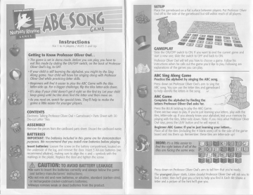 Hasbro ABC Song Game, Nursery Rhyme Games Instructions | Manualzz