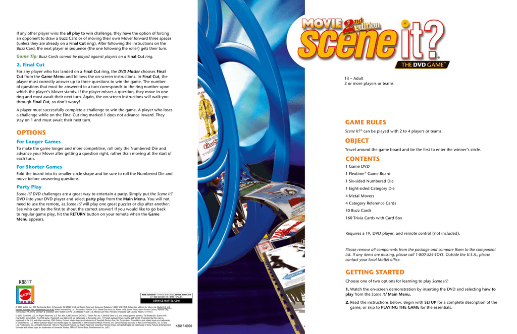 Scene it dvd game instructions doseoseoib