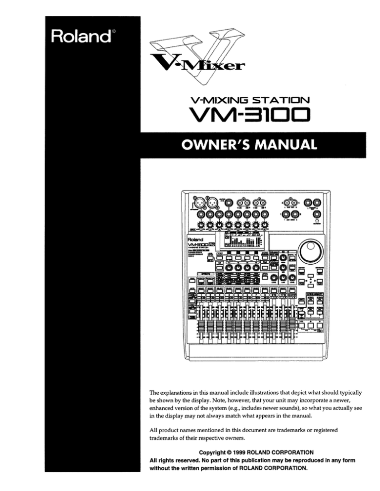 Roland Vm 3100pro Owner S Manual Manualzz