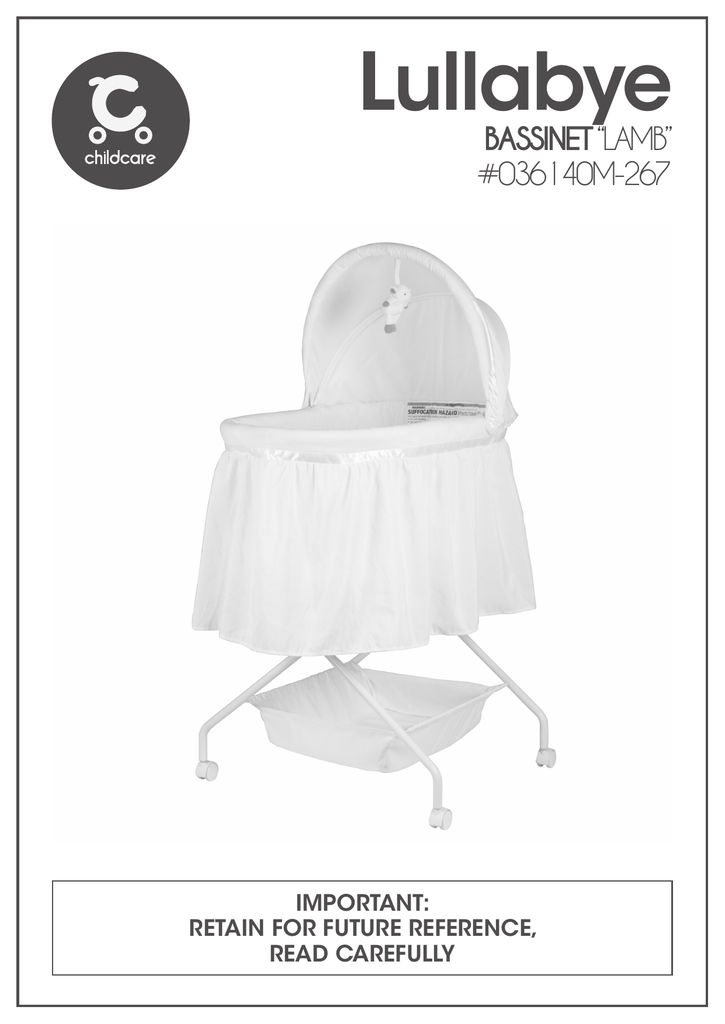 childcare lullabye bassinet lamb