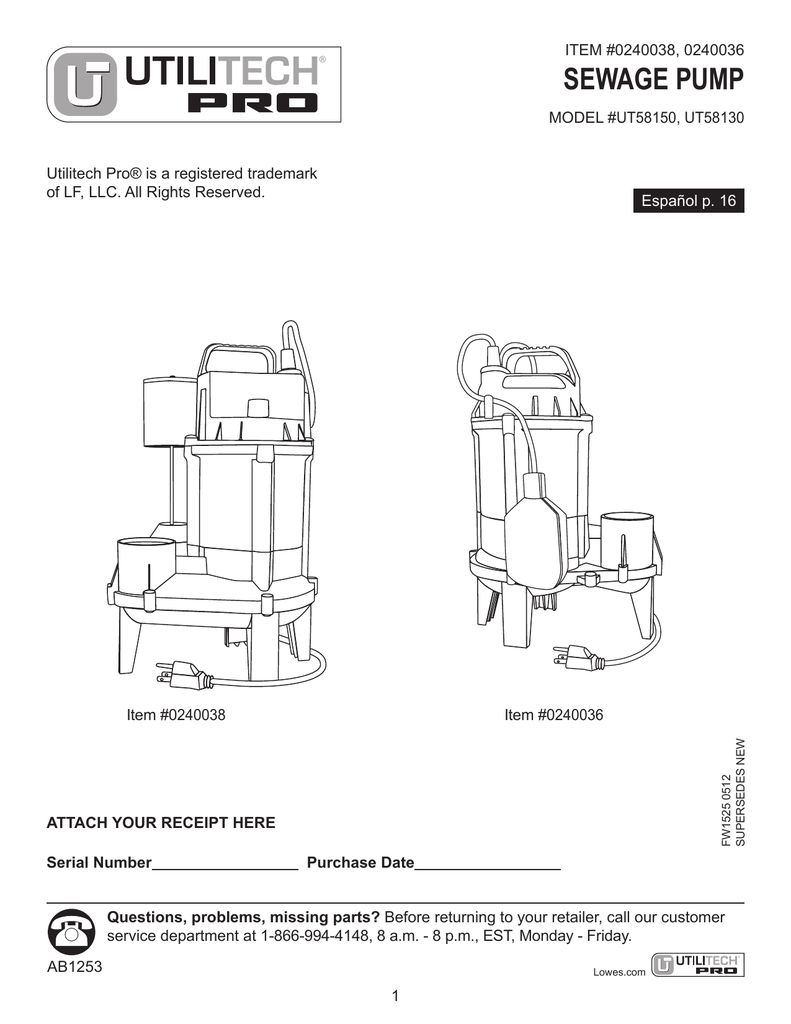 Utilitech Submersible Well Pump Wiring Diagram - Wiring Diagram