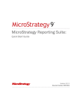 MicroStrategy Reporting Suite Quick Start Guide | AI Chat &amp; PDF Download