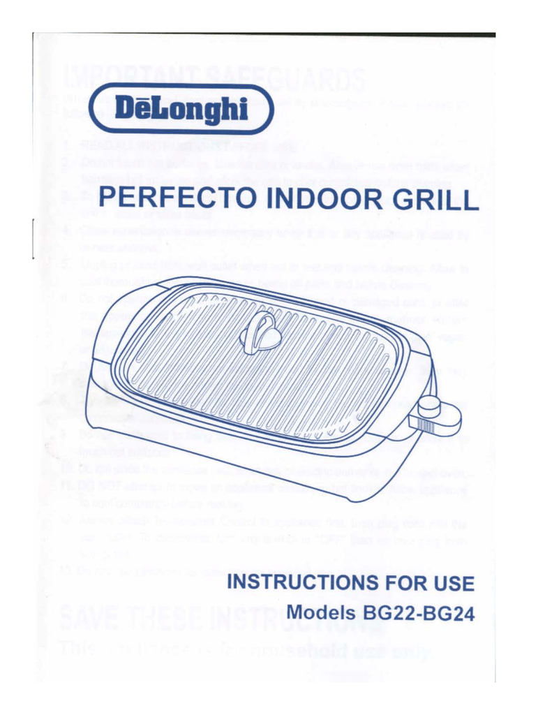 DeLonghi Perfecto Indoor Healthy Grill - BG24