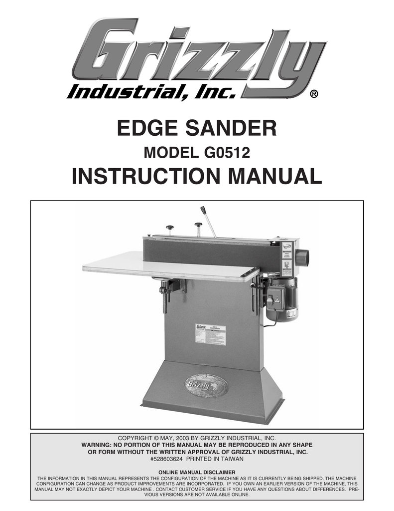grizzly edge sander