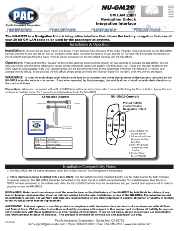 Nu Gm29 Pac Manualzz