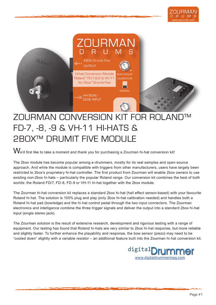 Manual Zourman Drums Manualzz