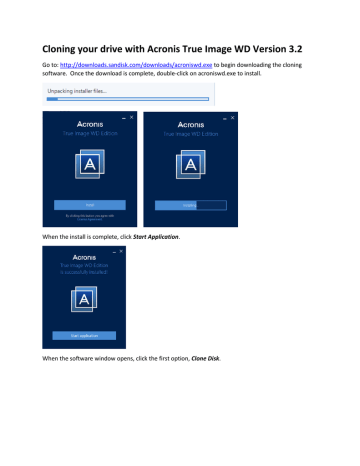 acronis true image 2015 how to clone