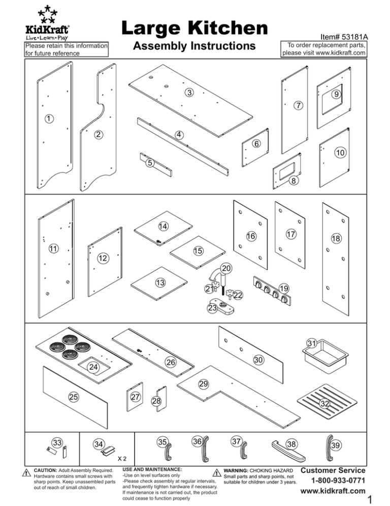KidKraft Large Pastel Play Kitchen User 