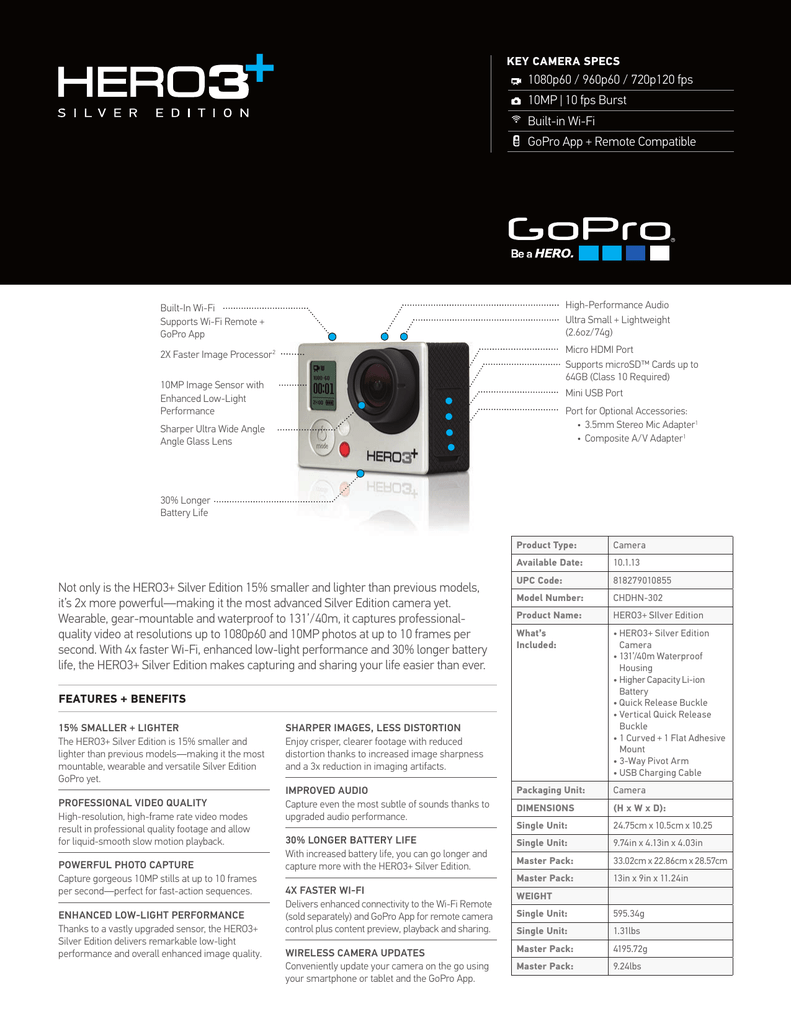 Not Only Is The Hero3 Silver Edition 15 Smaller And Manualzz