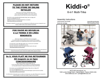 trike 6-in1 Multi-Trike Assembly Instructions | Manualzz