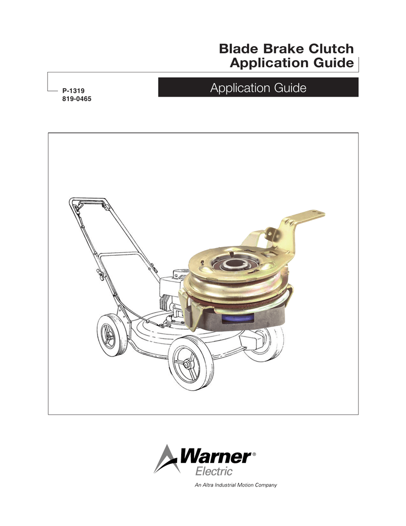 Blade Brake Clutch Application Guide Manualzz