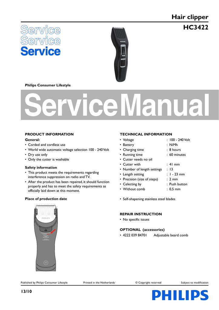 philips qc5170 accessories
