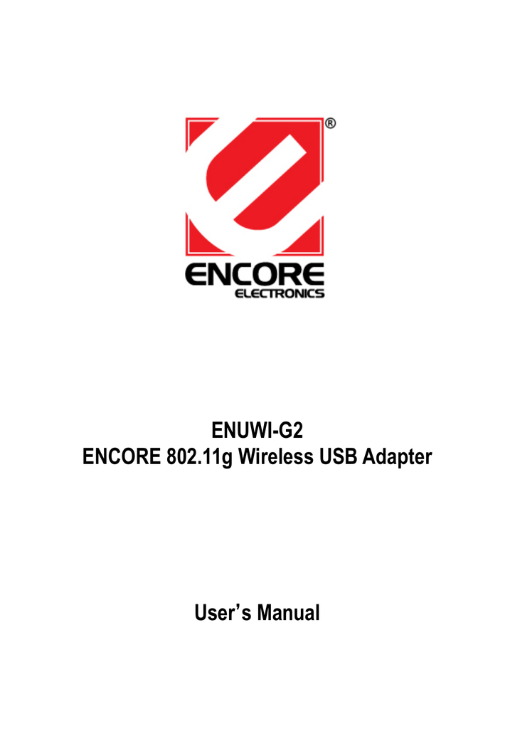 ENUWIG2 ENCORE 802.11g Wireless USB Manualzz