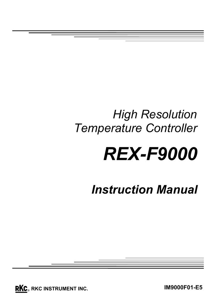 Rex C100 Manual