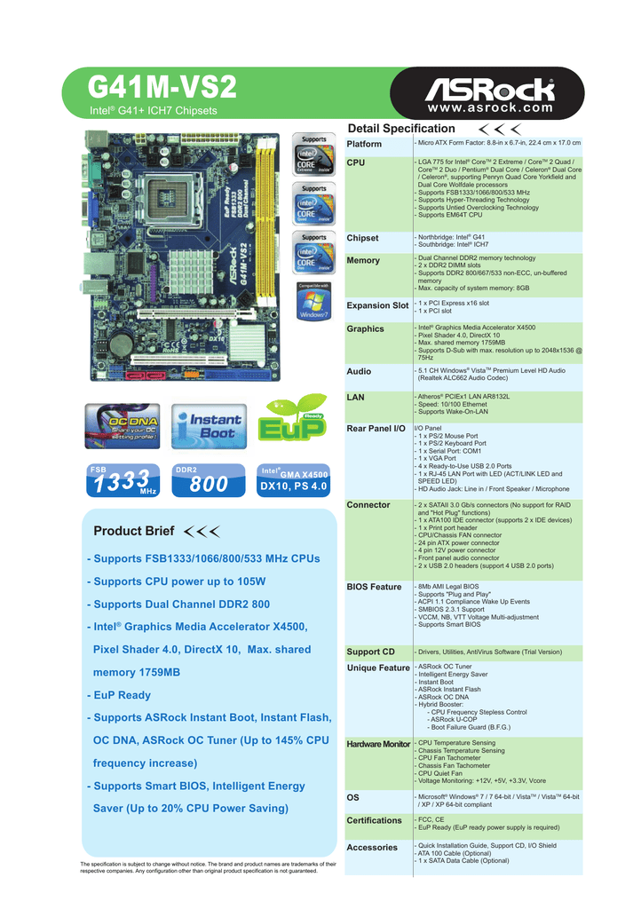 asrock g41m vs3 drivers for windows 10