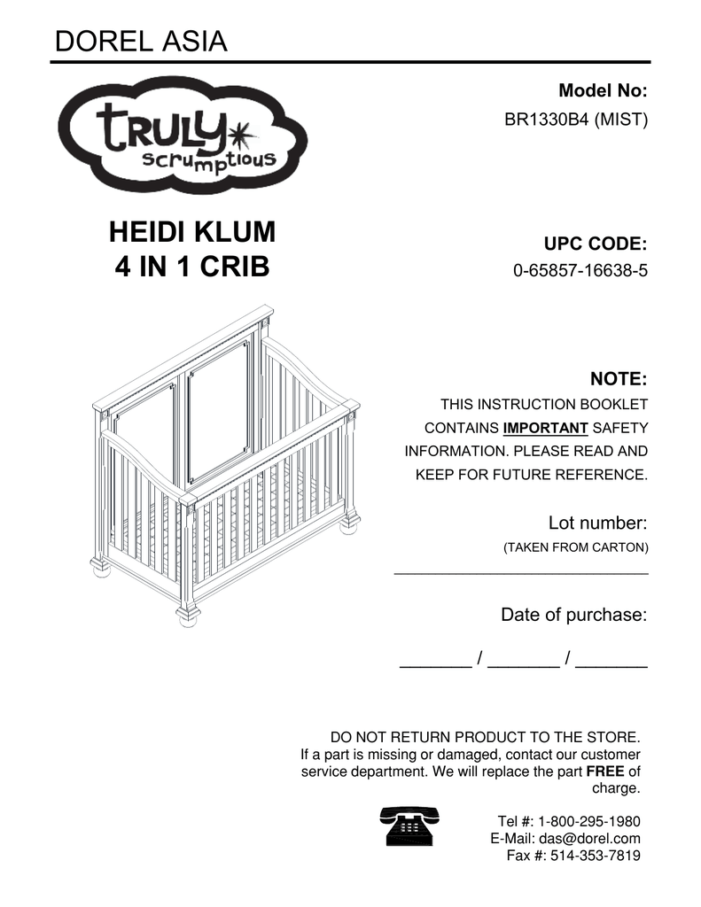 Heidi klum scrumptious clearance crib