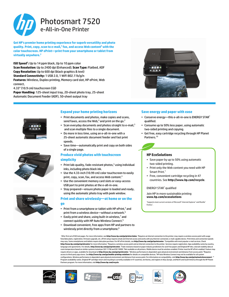 hp photosmart 7520 driver updates for mac hp photosmart 7520 driver updates for mac