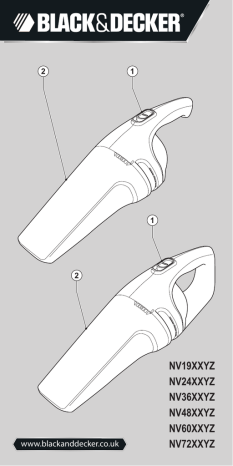 Black Decker NV4800LBN Dustbuster type h2 Instruction manual