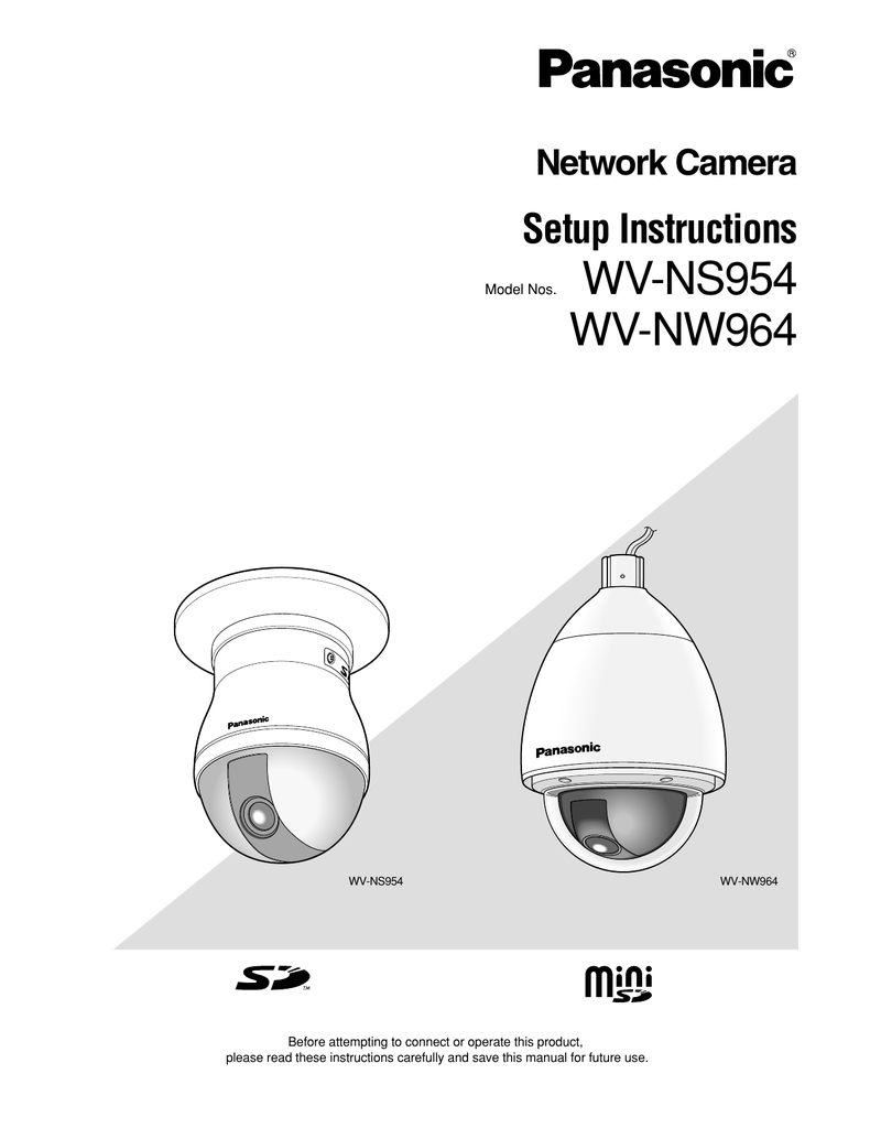 Panasonic WVNW964 Security Camera User manual Manualzz