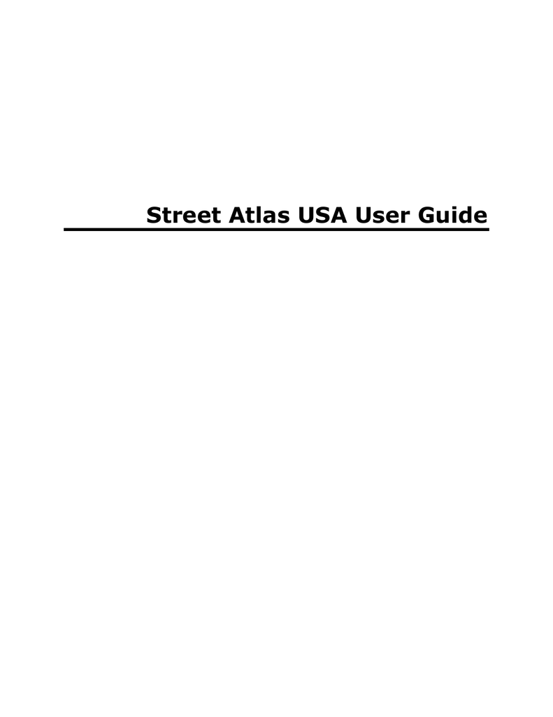 removing blue bar in street atlas 2015