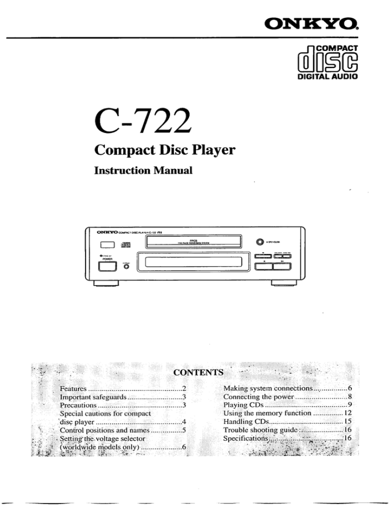 C 722 Onkyo Manualzz