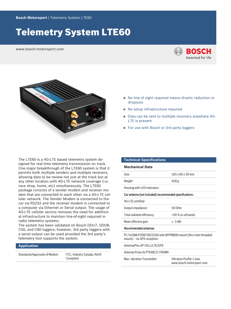 Telemetry System Lte60 Xtreme Di Manualzz