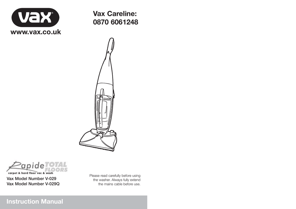 Vax Dual V Carpet Cleaner Embly Instructions Carpet Vidalondon