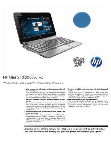 Psg Consumer 3c10 Hp Notebook Datasheet Manualzz