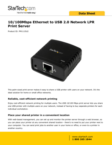 USB 2.0 Network LPR Print Server 