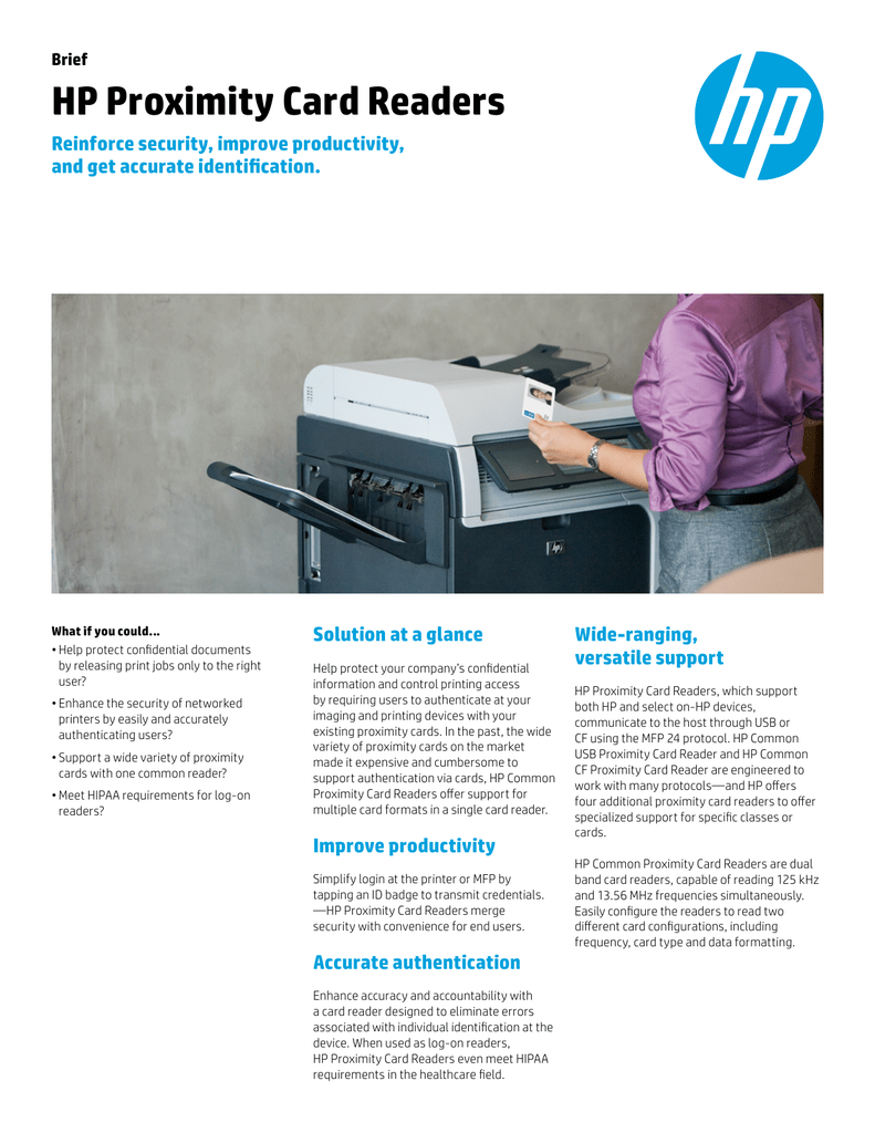 hp printer card reader